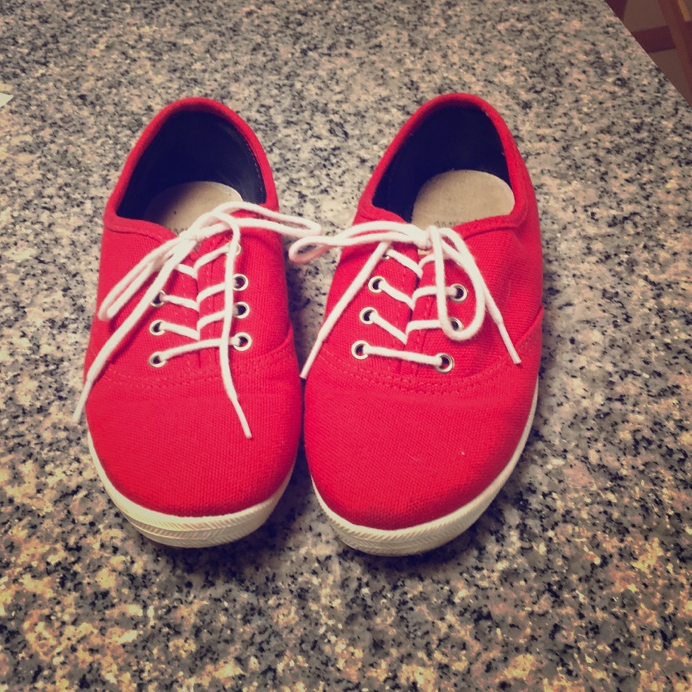 American apparel red sneakers